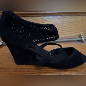J. Crew Jemaa Black Wedge Women's Sandals Size 11